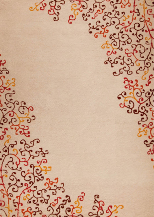 Hand-Tufted Detail Floral Nova Sina Red/Multi Area Rug Carpet