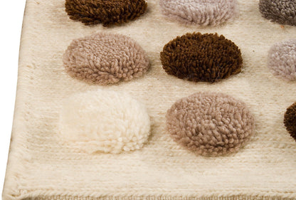 Hand-Knotted Pico Smarties Geometric Contemporary Natural Multi Area Rug Carpet