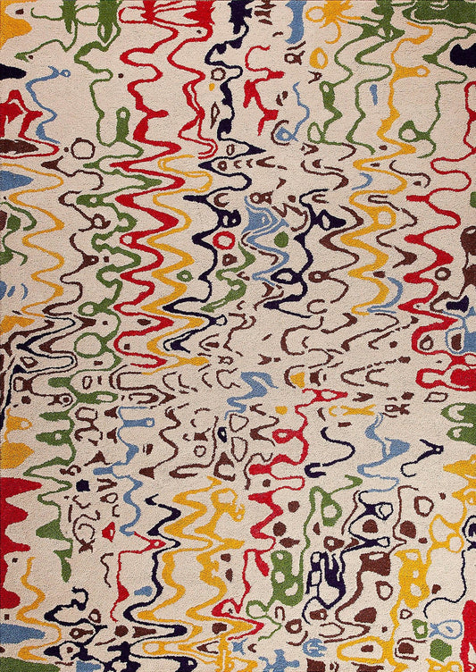 Hand-Tufted Abstract Doodling Milano Spia Multi Area Rug Carpet
