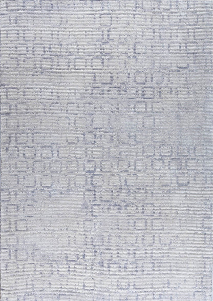 Contemporary Modern Geometric Shah Tampa Soft Grey Area Rug Carpet
