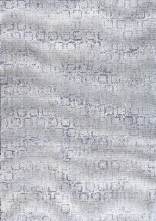 Contemporary Modern Geometric Shah Tampa Soft Grey Area Rug Carpet