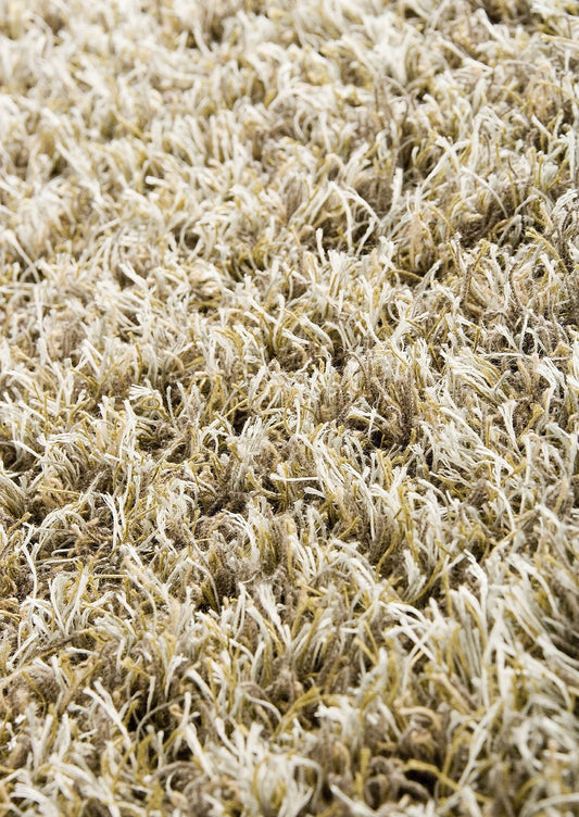Hand-Knotted Shaggy Feel Tokyo Grey/Beige Area Rug Carpet