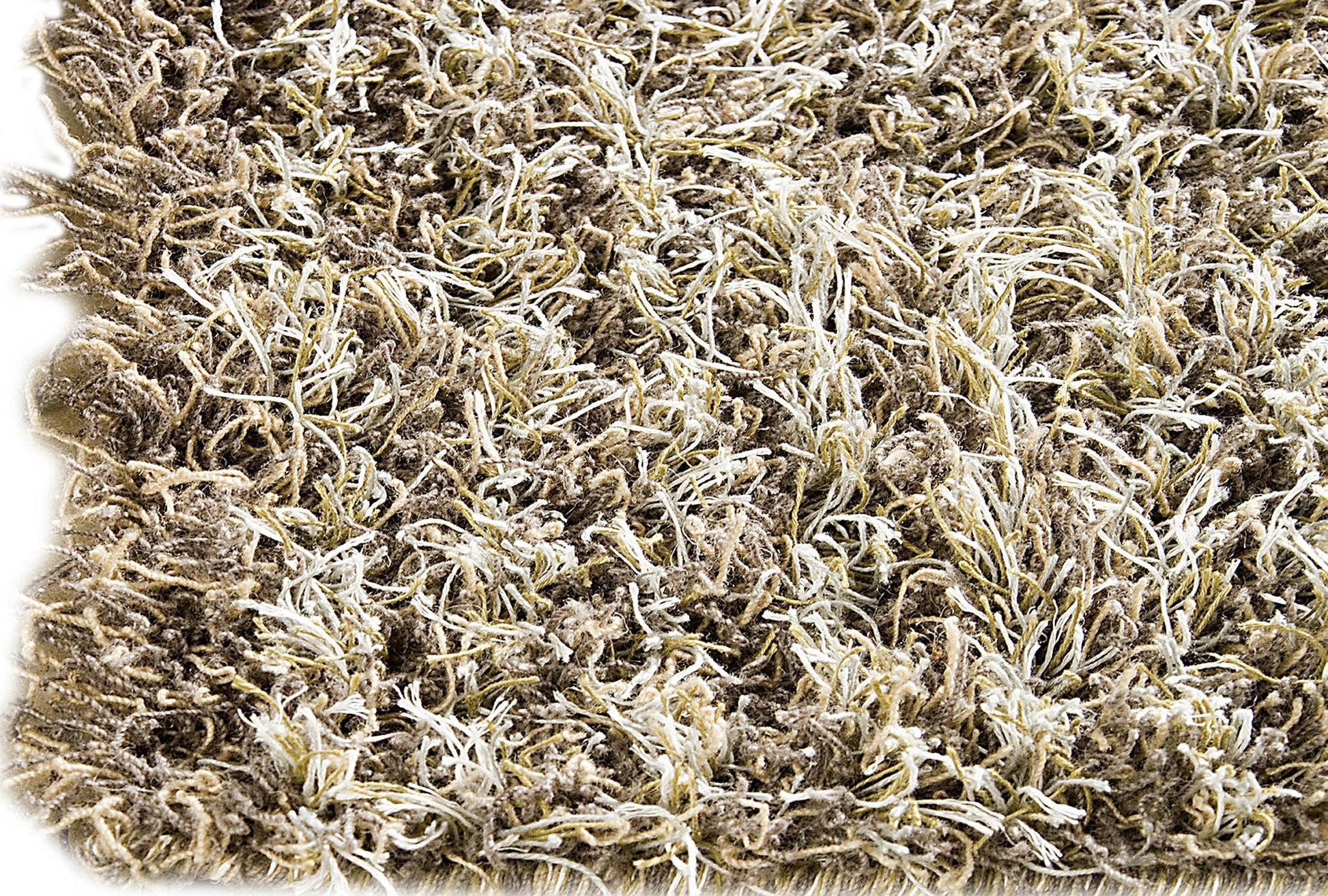 Hand-Knotted Shaggy Feel Tokyo Grey/Beige Area Rug Carpet