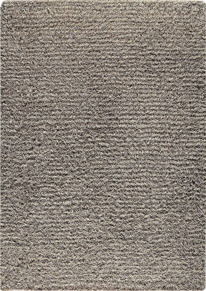Hand-Knotted Shaggy Feel Tokyo Grey/Beige Area Rug Carpet