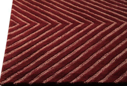 Contemporary Dimond Hand Tufted Catena Union Square Mauve Area Rug Carpet