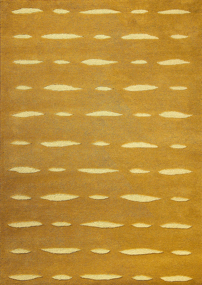 Contemporary Abstract Flair Hand Tufted Catena Wink Olive Area Rug Carpet