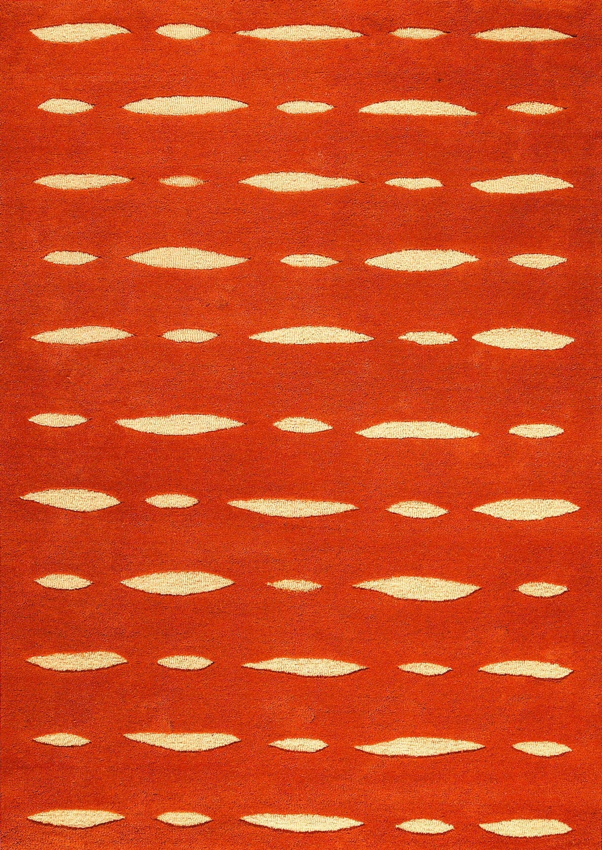 Contemporary Abstract Flair Hand Tufted Catena Wink Orange Area Rug Carpet