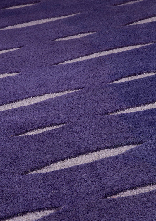 Contemporary Abstract Flair Hand Tufted Catena Wink Purple Area Rug Carpet